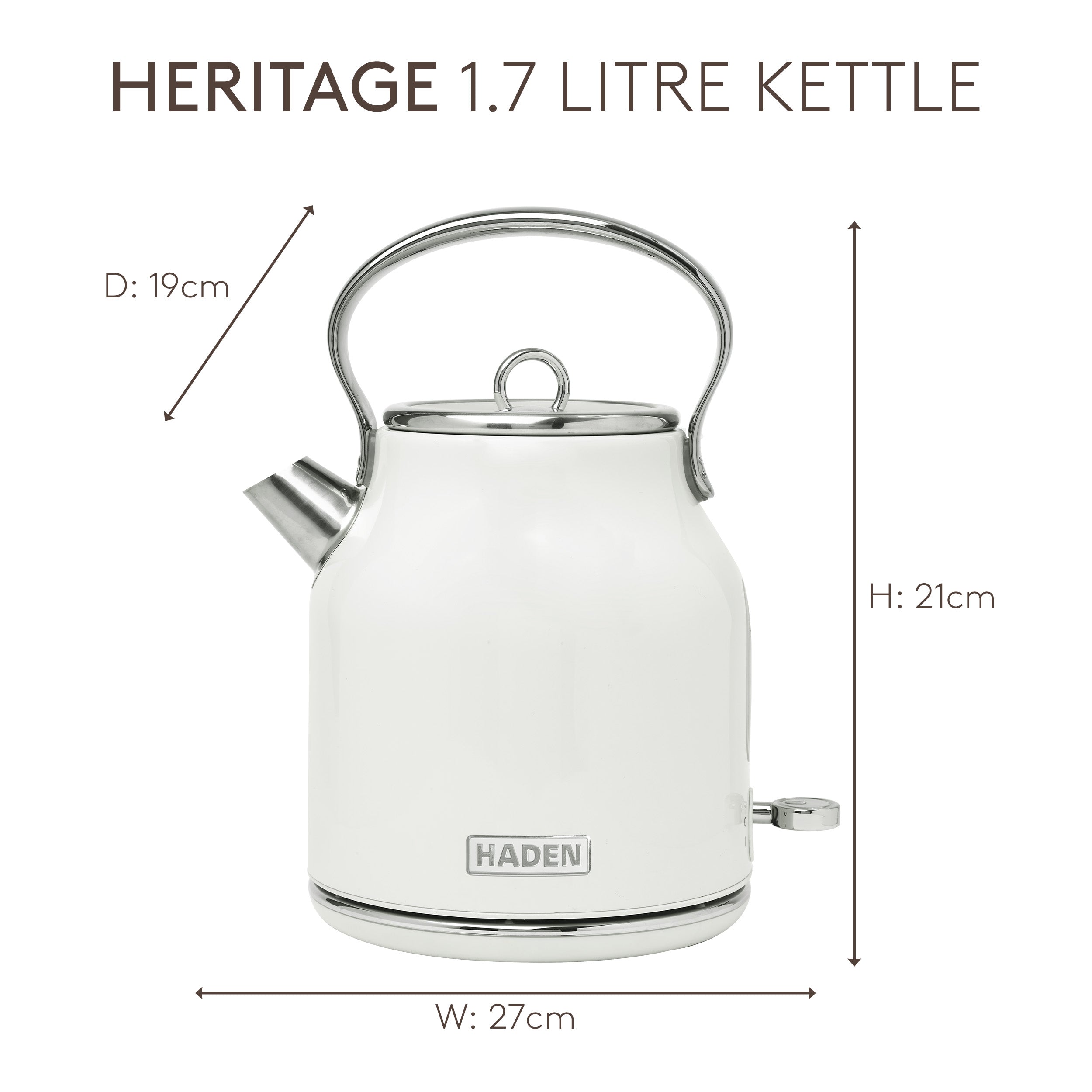 Bouilloire Haden Heritage en ivoire