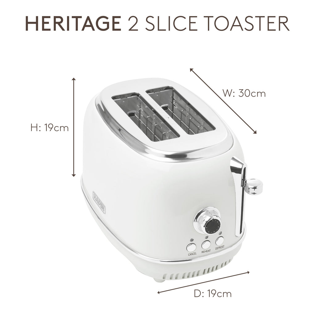 Grille-pain 2 tranches Haden Heritage Ivoire