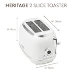 Grille-pain 2 tranches Haden Heritage Ivoire