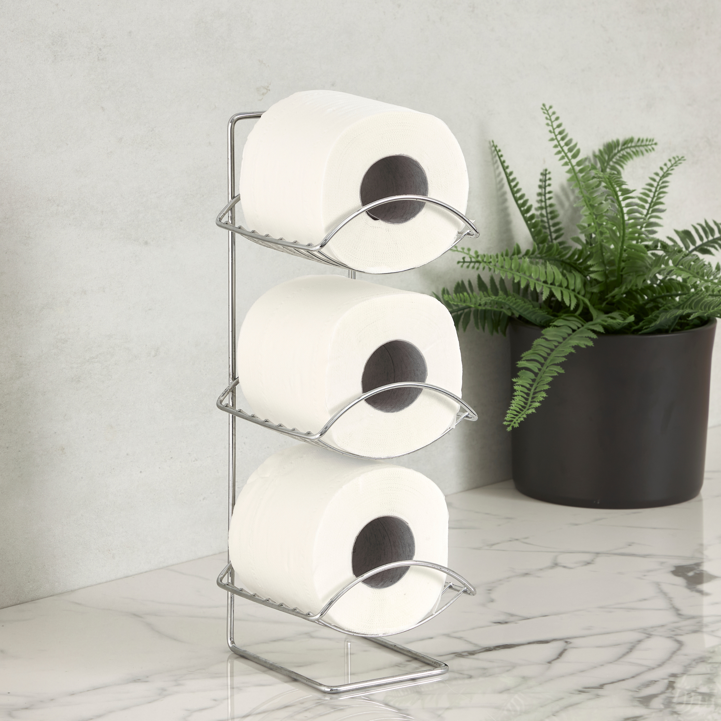 Porte-rouleau de papier toilette Oceana à 3 niveaux 