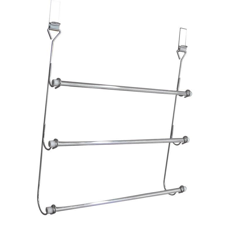 Porte-serviettes chromé à 3 niveaux pour porte 