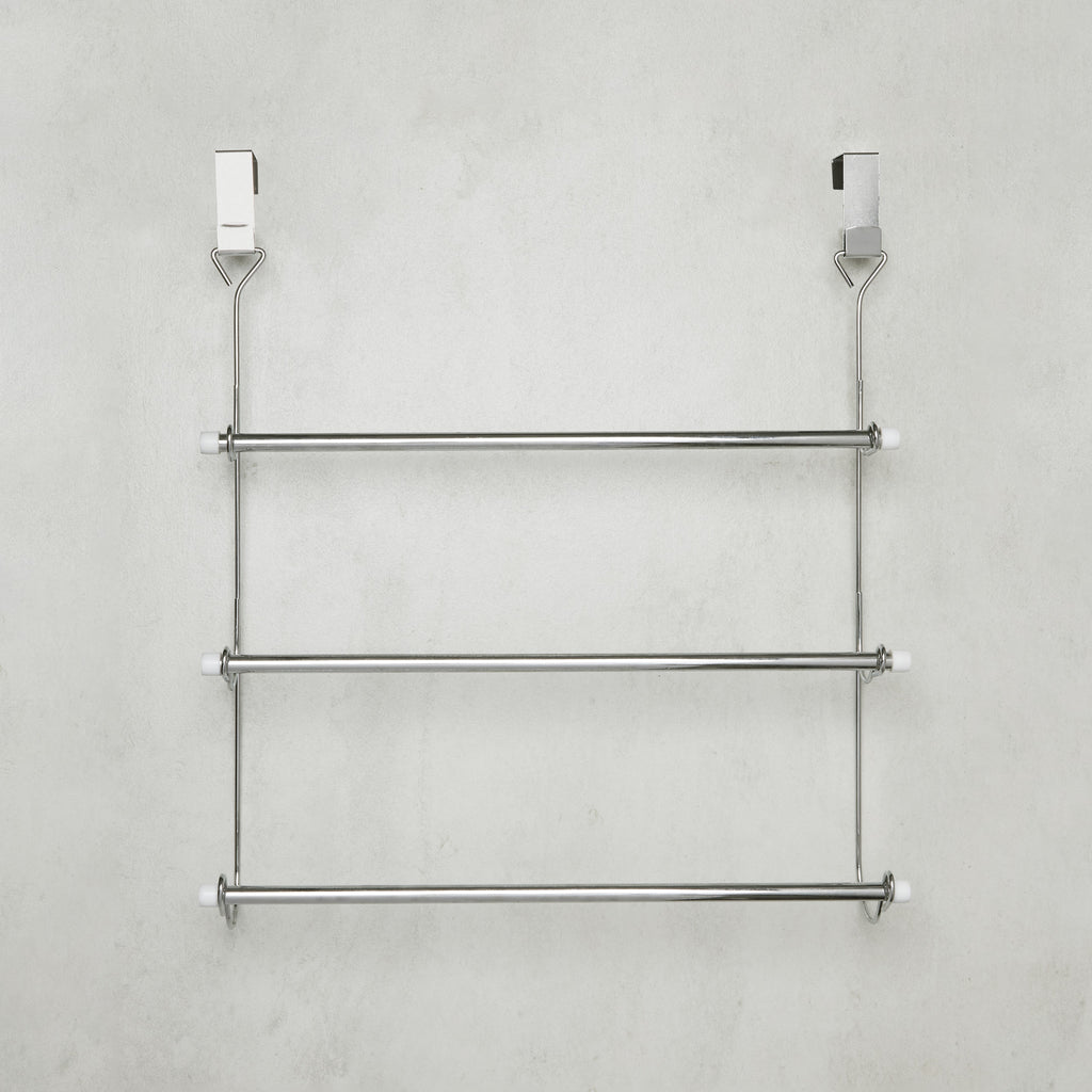 Porte-serviettes chromé à 3 niveaux pour porte 