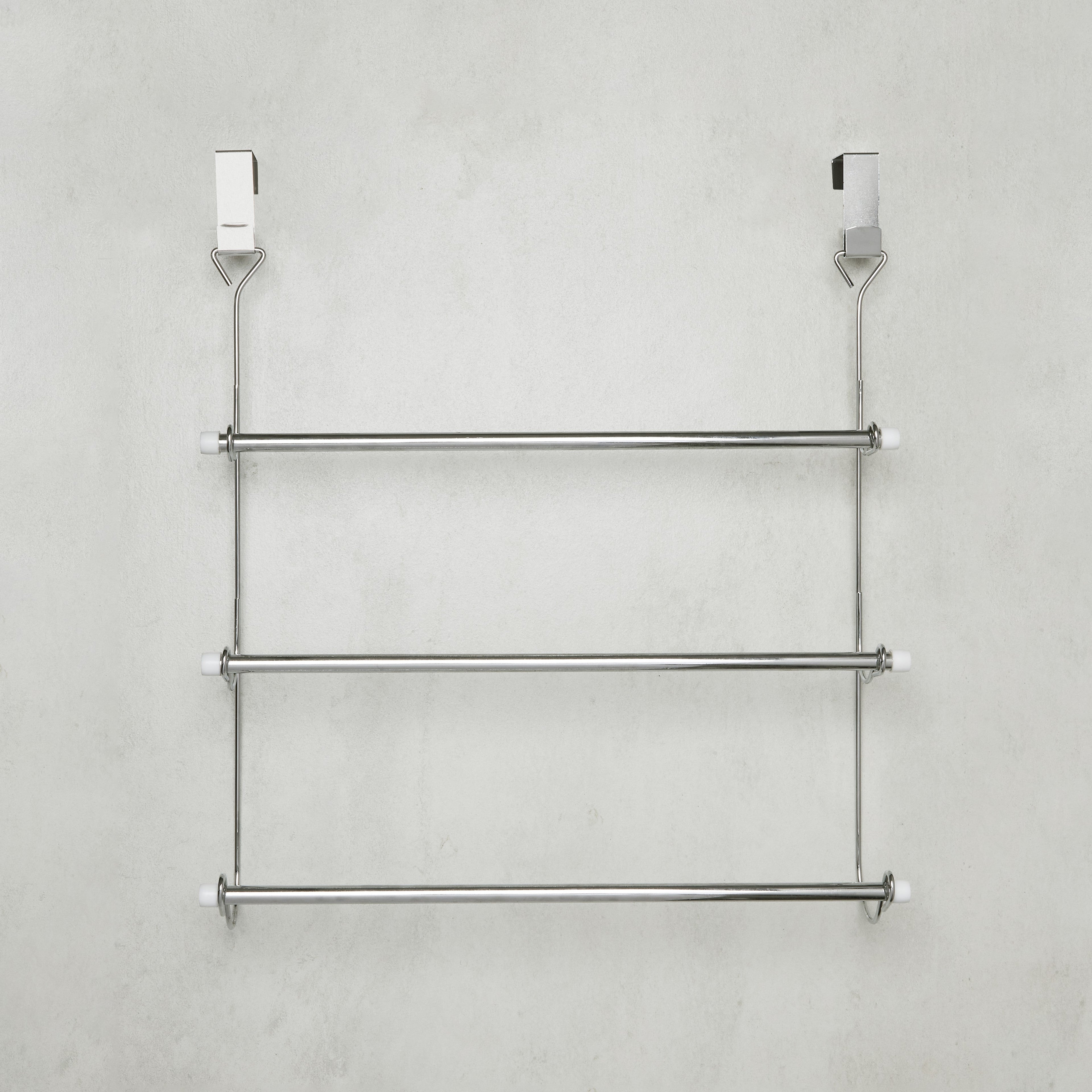 Porte-serviettes chromé à 3 niveaux pour porte 