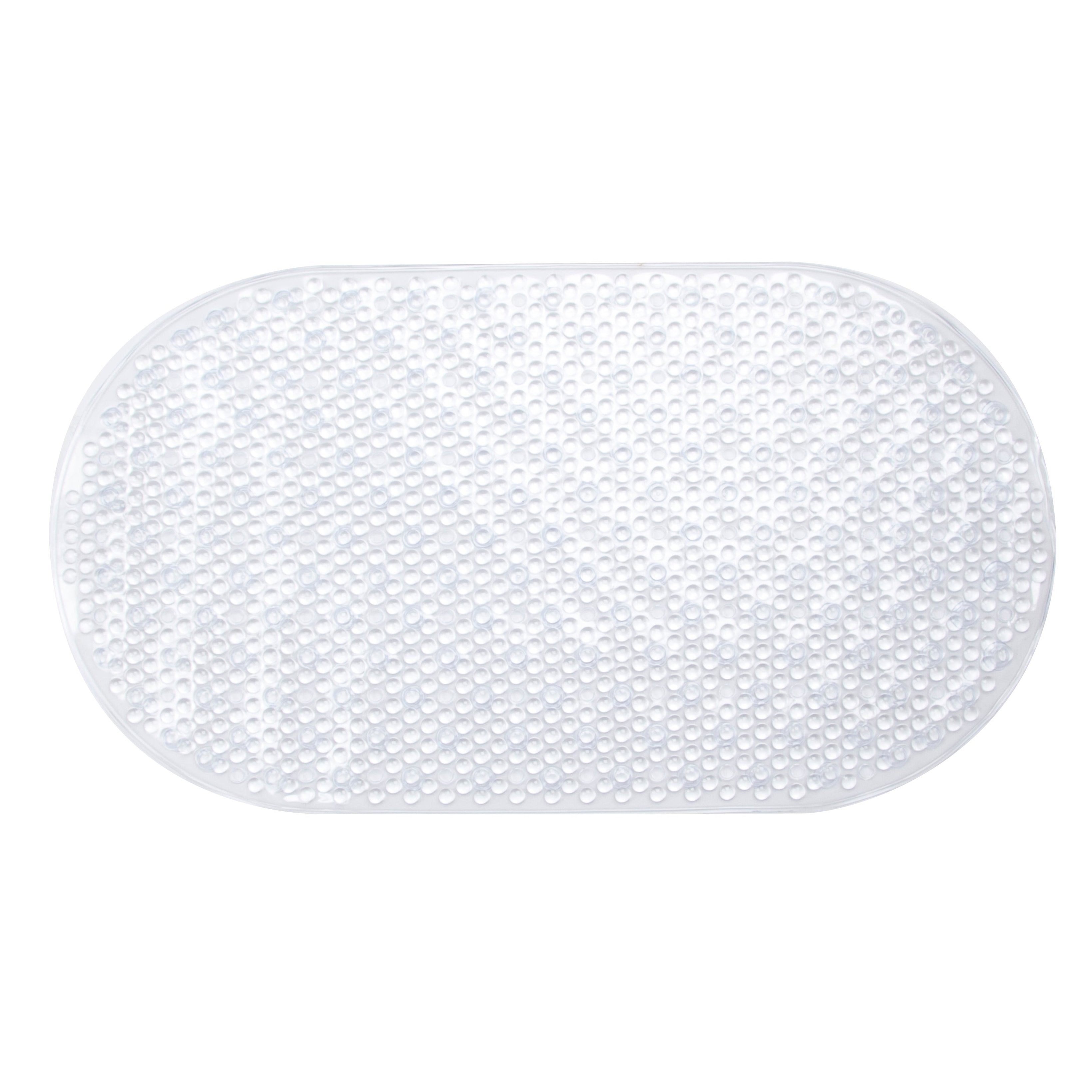Tapis de bain ovale en PVC transparent 