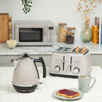 Ensemble bouilloire + grille-pain + micro-ondes Haden Cotswold – Putty