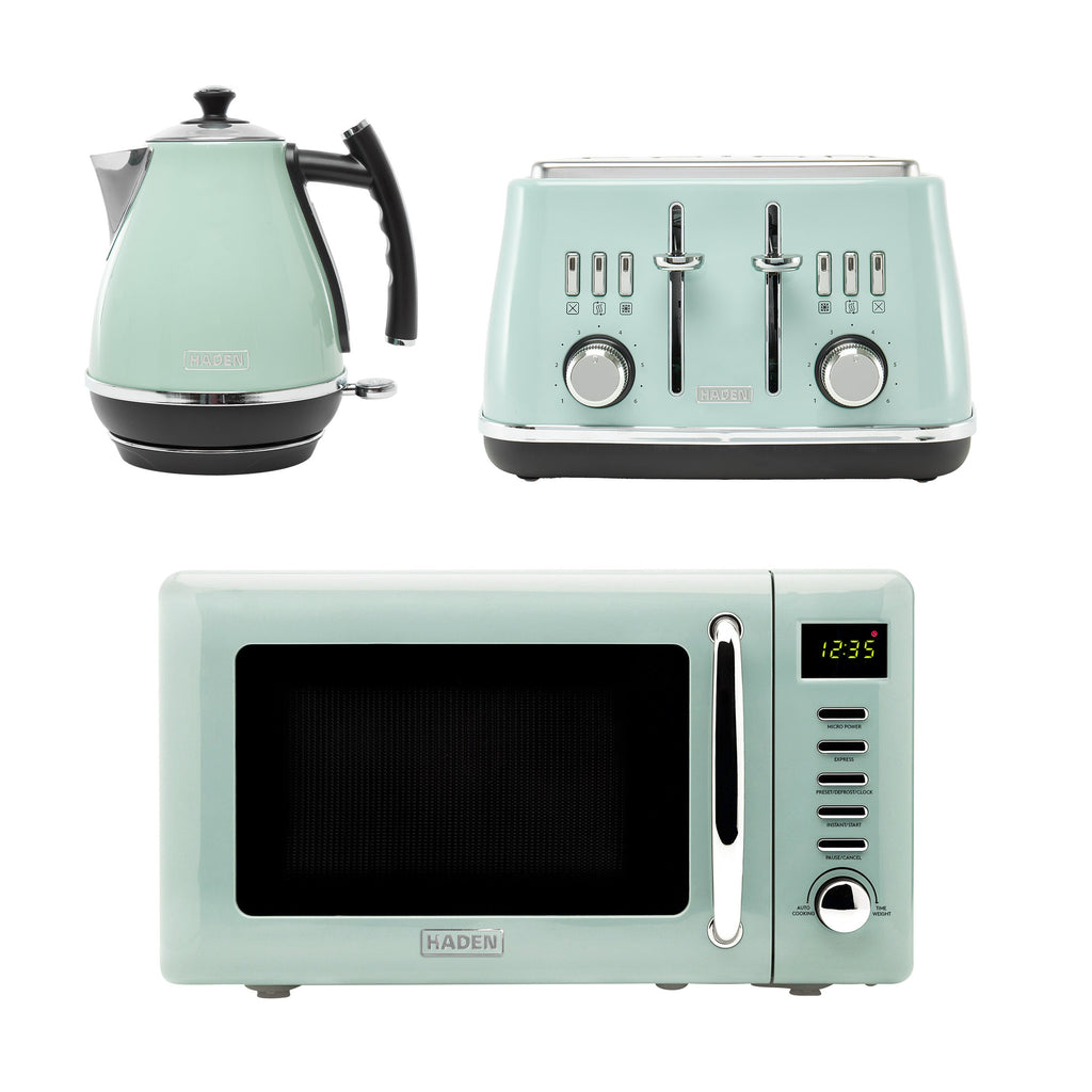 Ensemble bouilloire + grille-pain + micro-ondes Haden Cotswold – Sauge