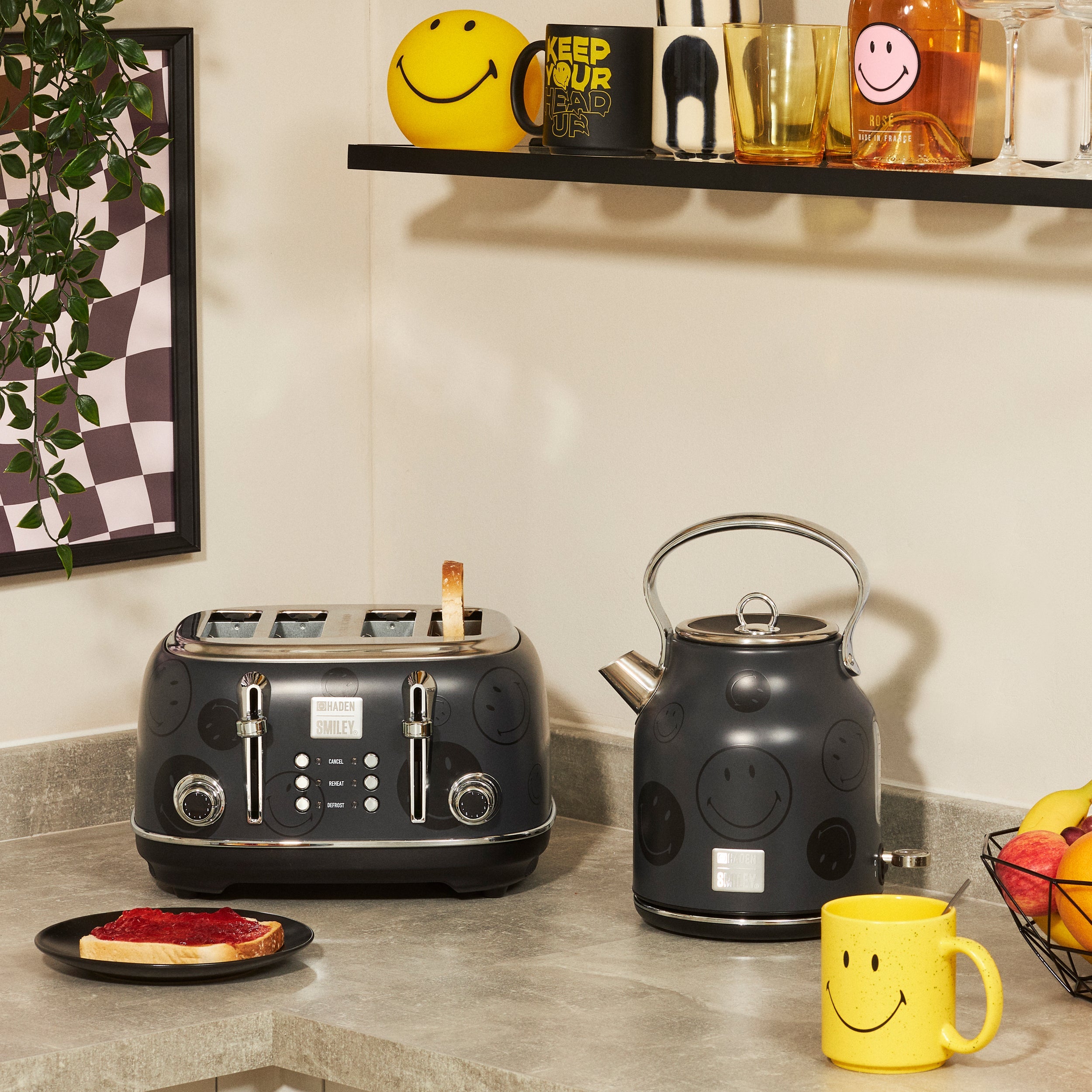 Bouilloire et grille-pain Haden x SMILEY