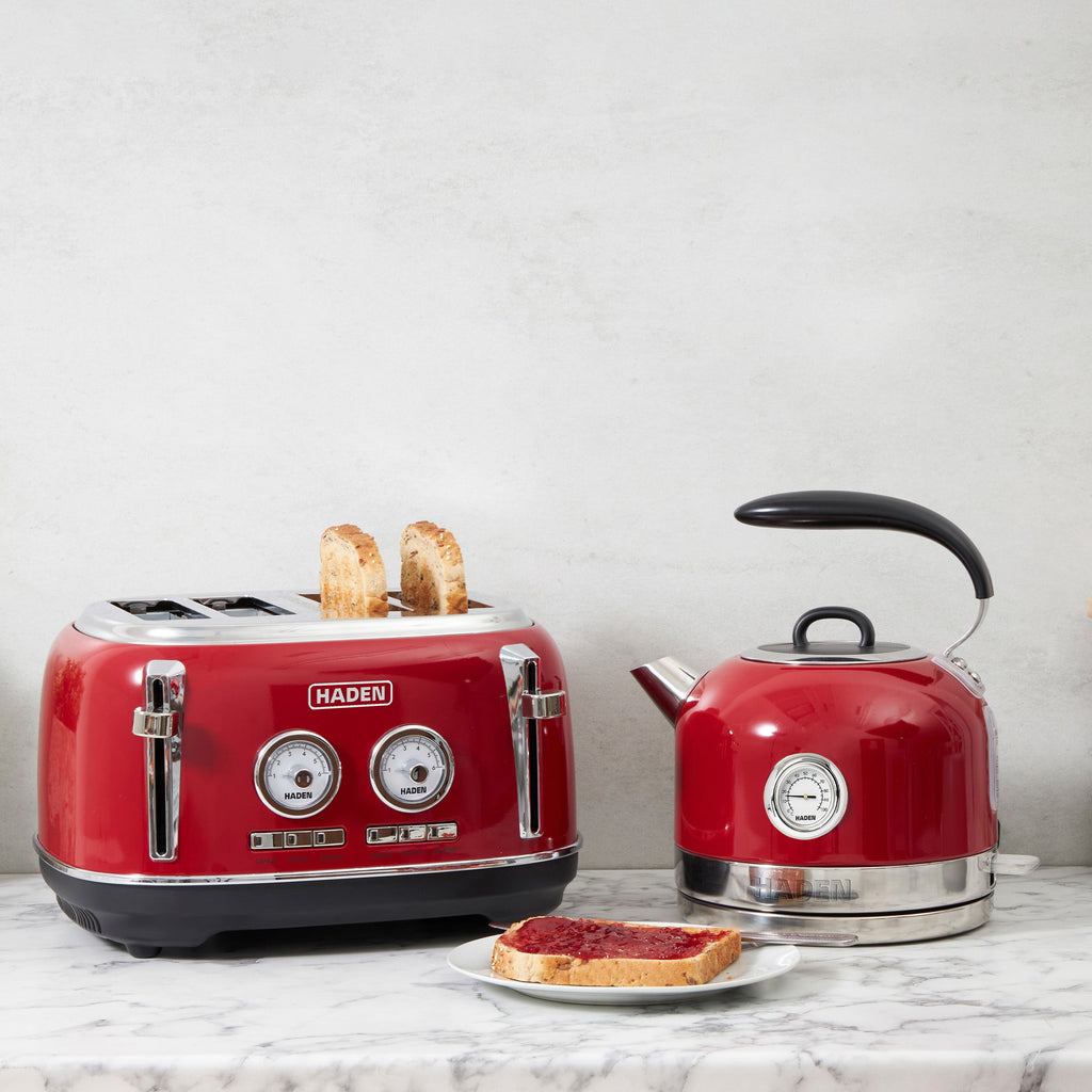 Bouilloire et grille-pain Haden Jersey Rectory Red Bundle
