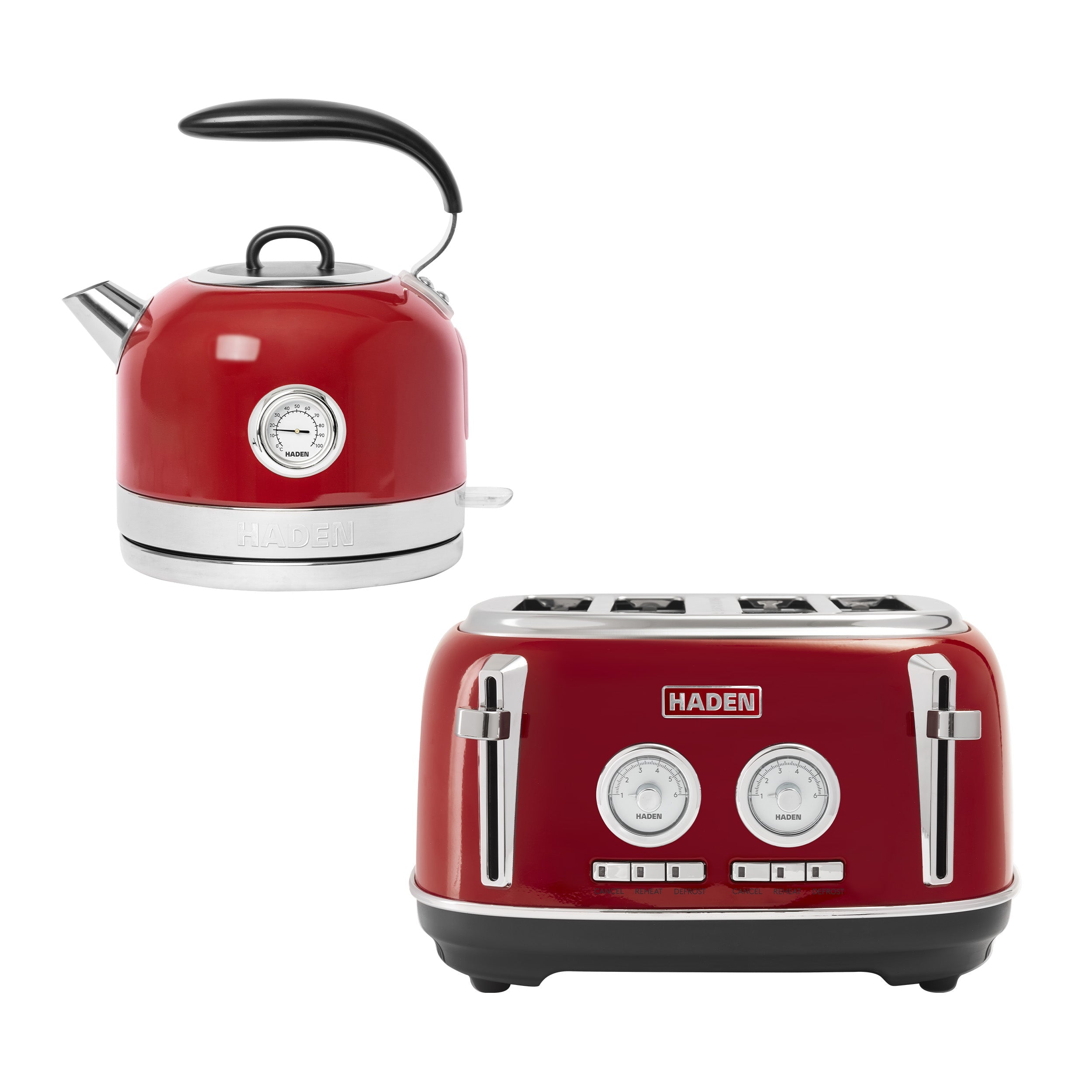 Bouilloire et grille-pain Haden Jersey Rectory Red Bundle