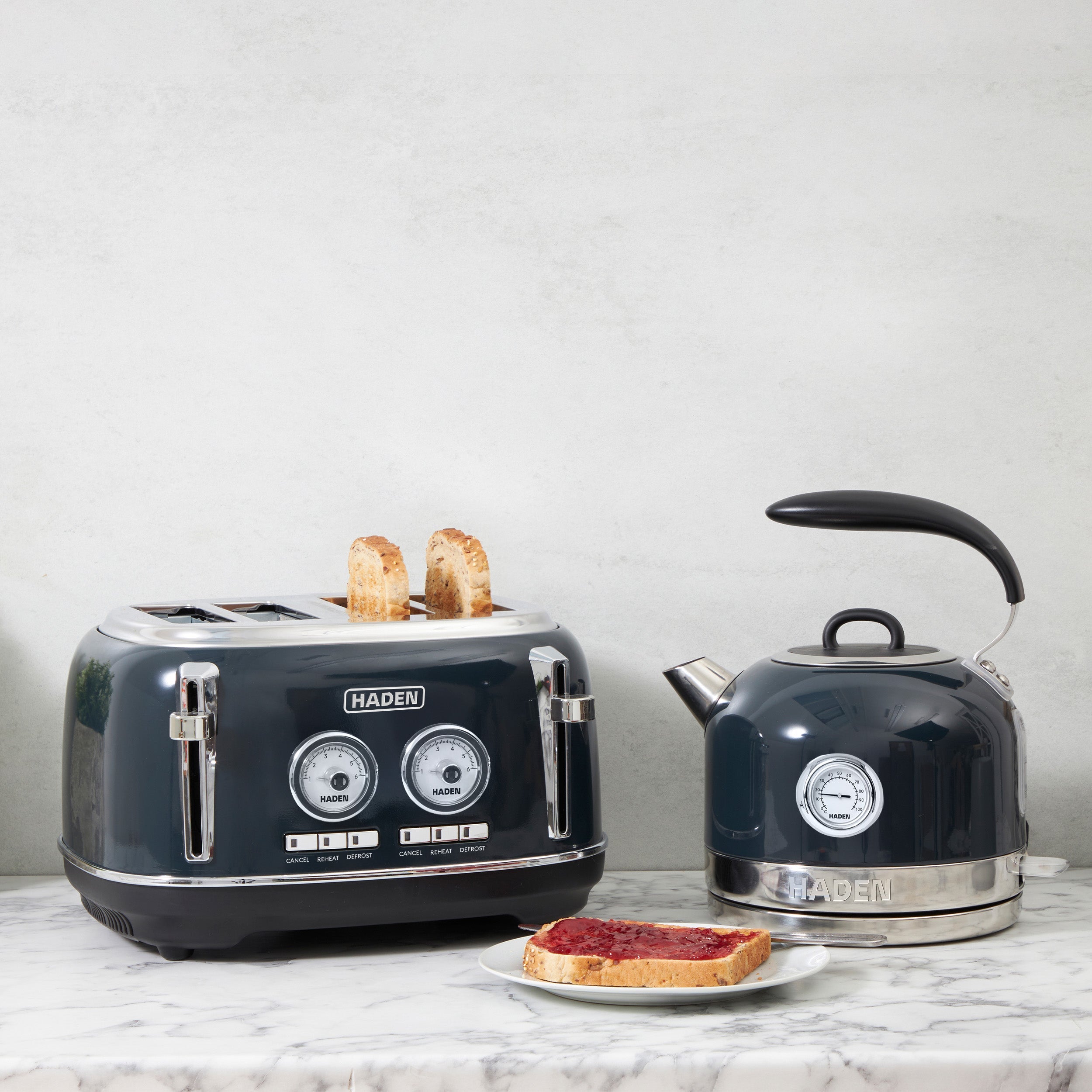 Bouilloire et grille-pain Haden Jersey Steel Blue Bundle
