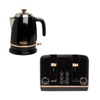 Ensemble bouilloire et grille-pain Salcombe noir et cuivre