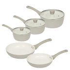 Batterie de cuisine 5 pièces (casseroles de 16, 18 et 20 cm et poêles de 24 et 28 cm)