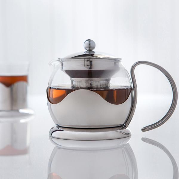 Théière en verre de 750 ml avec infuseur 